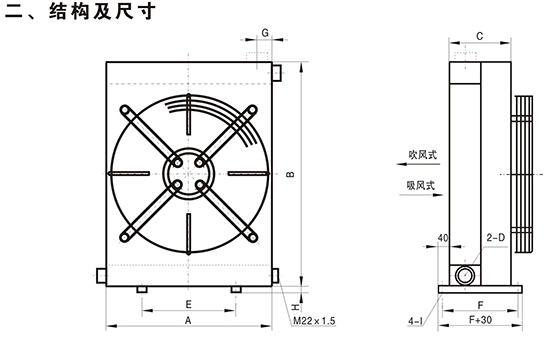 HRQ1系列風(fēng)冷板翅式油冷卻器 HRQ1系列風(fēng)冷板翅式油冷卻器